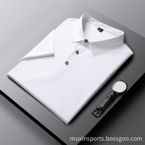 Ice Silk Cool Men's Polo Shirts Half Sleeve